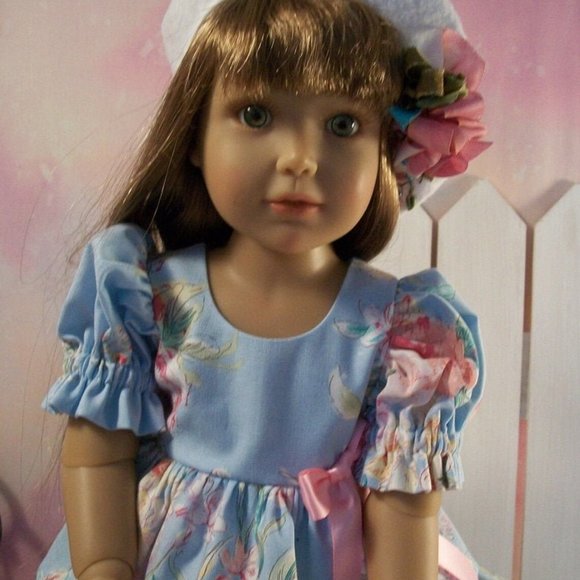 18"-19"Cats, "Shabby Rose" Ruffled Dress, Hat Free - Picture 7 of 7